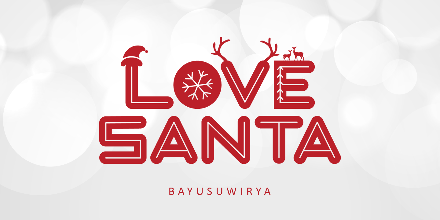 Пример шрифта Love Santa
